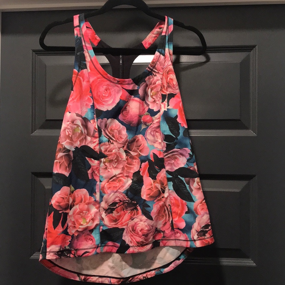 LuluLemon Floral Tank Size 8